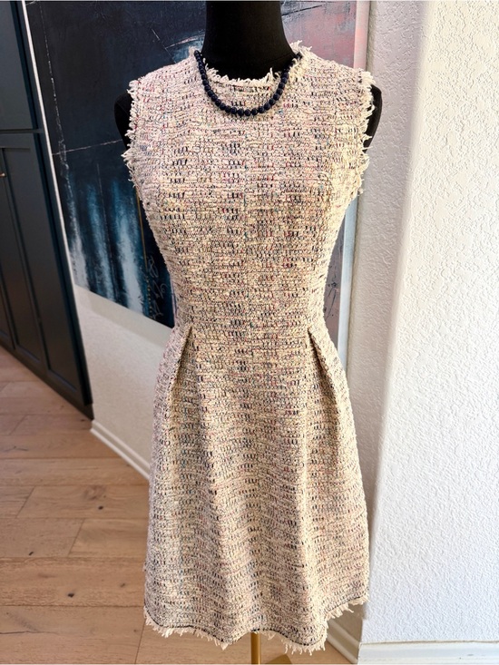 Rebecca Taylor Dresses & Skirts - Rebecca Taylor Boucle Tweed Mini Dress in Pink & Cream Size 2